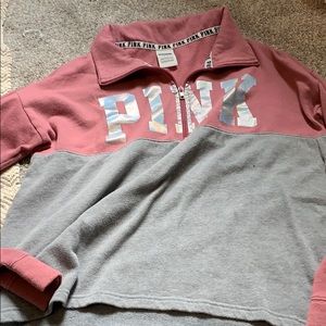 VS Pink 1/4 Zip Sweater